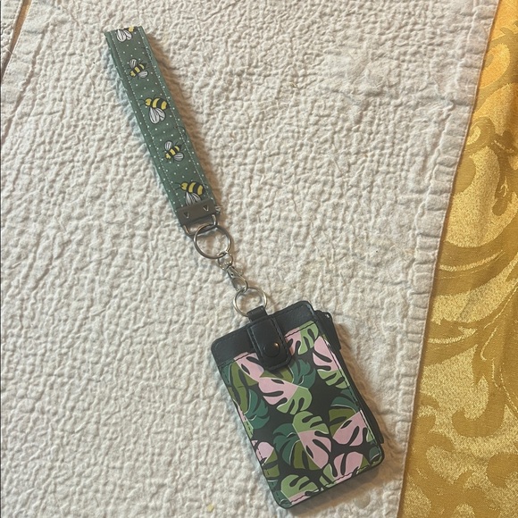 Homemade Bee Pattern Keychain Wristlet - Picture 4 of 4